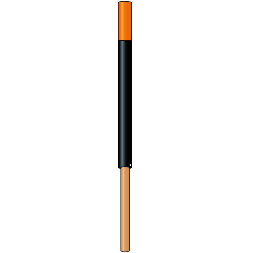 492 Pistenstangen-Hüllen / schwarz-orange 75:25