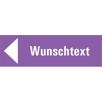 7707 A Richtungspfeil links violett mit Text