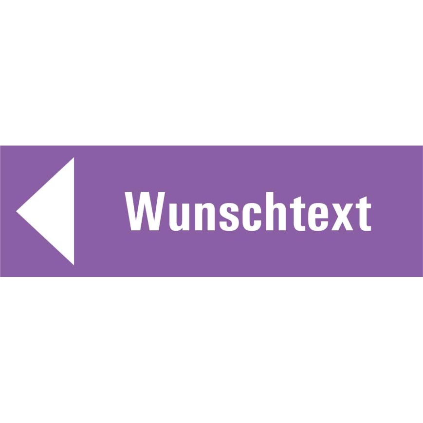 7707 A Richtungspfeil links violett mit Text