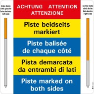 7410 S Warnkleber Piste beidseitig markiert