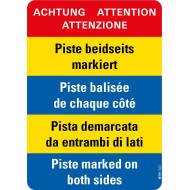 7409 S Warnkleber Piste beidseitig markiert