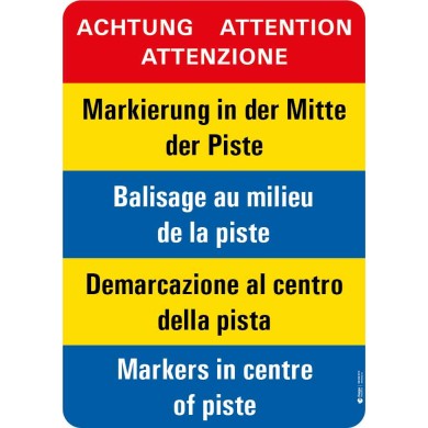 7408 S Warnkleber Markierung Mitte Piste