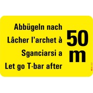 7303 S Warnkleber Abbügeln nach 50 m