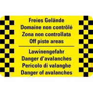 7301 S Warnkleber Freies Gelände-Lawinengefahr