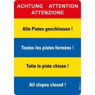 7420 A Warntafel Alle Pisten geschlossen
