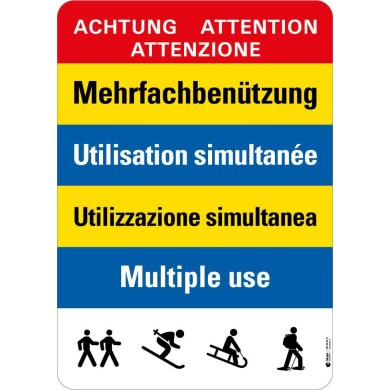 7418 A Warntafel Mehrfachbenützung