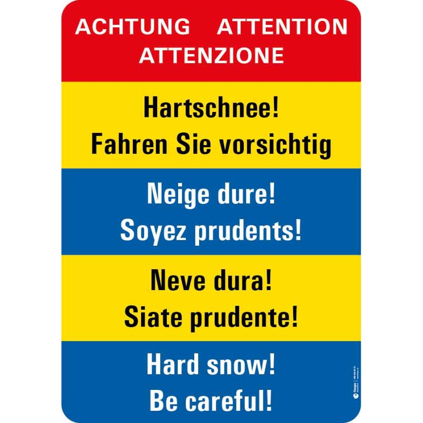 7417 A Warntafel Hartschnee