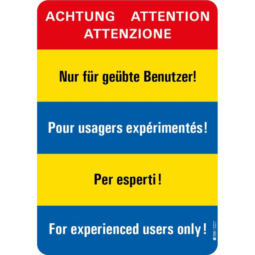 7406 A Warntafel geübte Benutzer