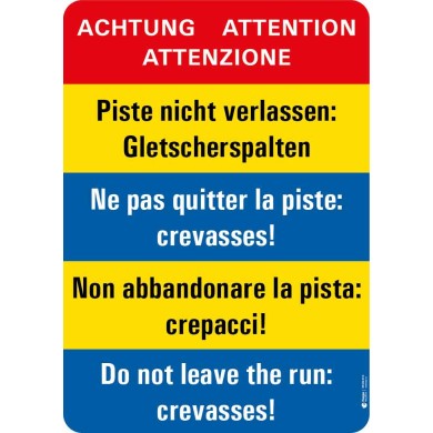 7402 A Warntafel Gletscherspalten