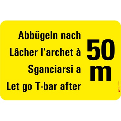 7303 A Warntafel Abbügeln nach 50 m