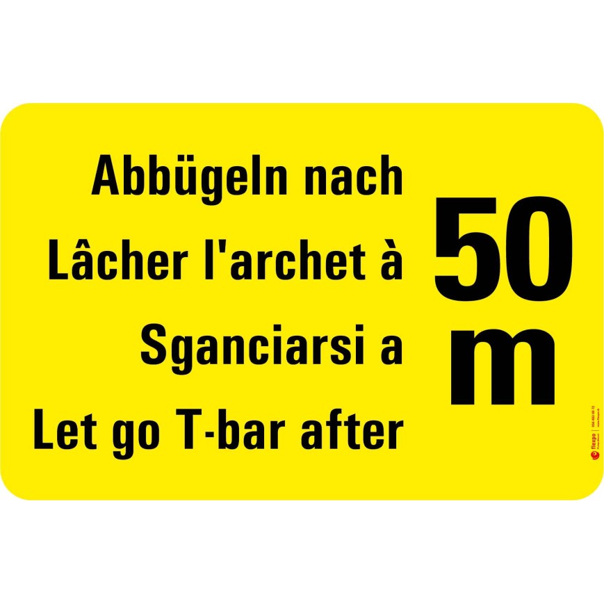 7303 A Warntafel Abbügeln nach 50 m