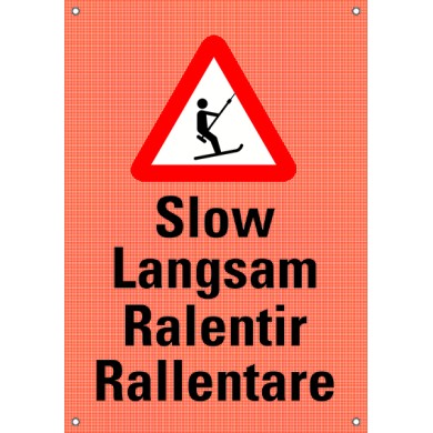305 LH Signal-Band montiert auf Stöcke / Skilift