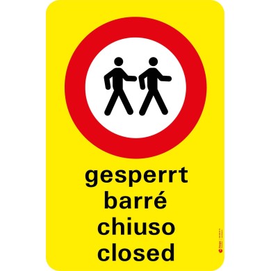 7101 A Sperrtafel gesperrt + Pikto
