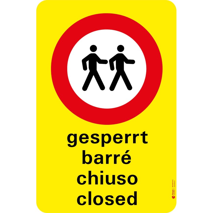 7101 A Sperrtafel gesperrt + Pikto