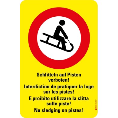 7103 S Sperrkleber Schlitteln verboten