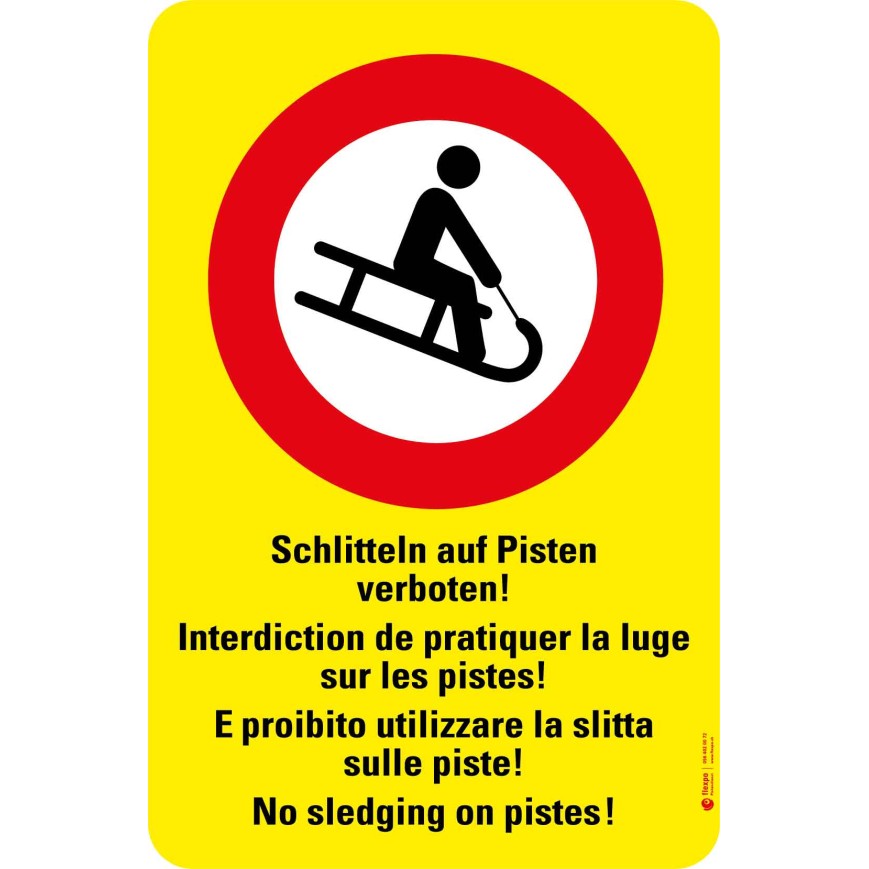 7103 S Sperrkleber Schlitteln verboten