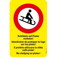 7103 S Sperrkleber Schlitteln verboten
