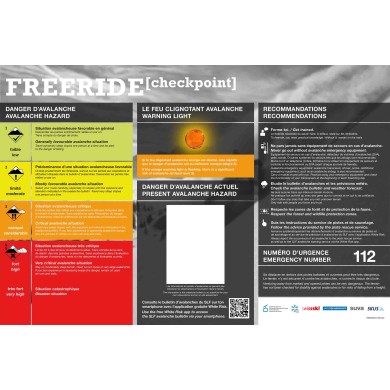 7548 DL Tafel Freeride Checkpoint mit LED / F+E