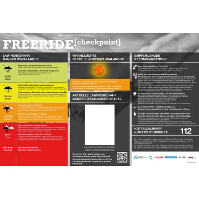 7546 DL Tafel Freeride Checkpoint mit LED / D+F