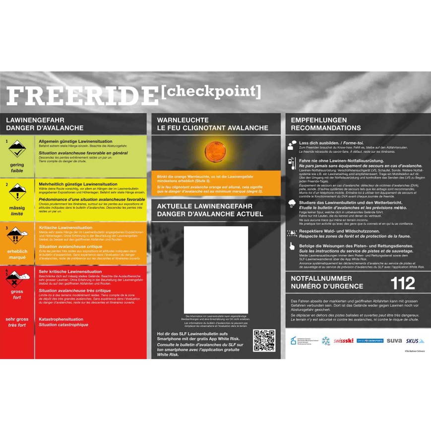 7546 DL Tafel Freeride Checkpoint mit LED / D+F