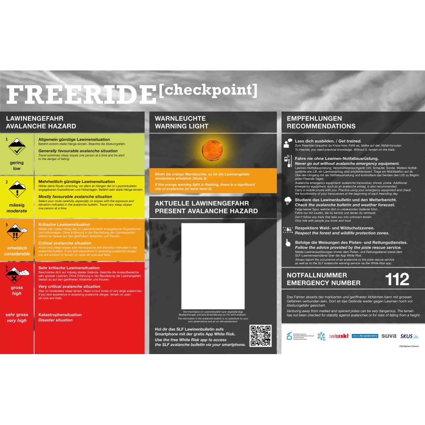 7545 DL Tafel Freeride Checkpoint mit LED / D+E