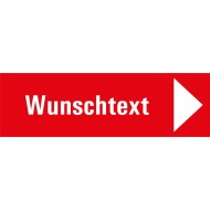7702 S Richtungspfeil rechts rot mit Text