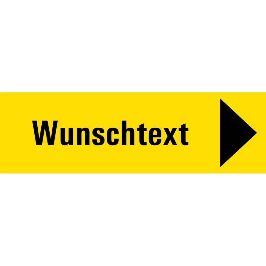 7702 S Richtungspfeil rechts gelb mit Text