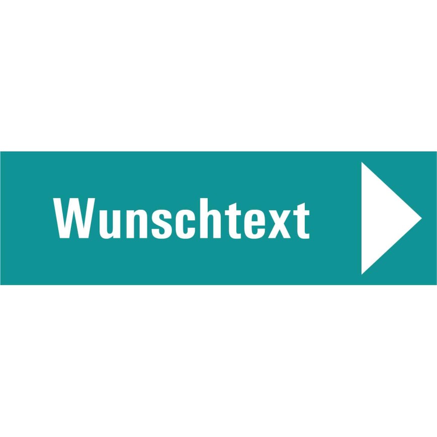 7702 S Richtungspfeil rechts türkis mit Text