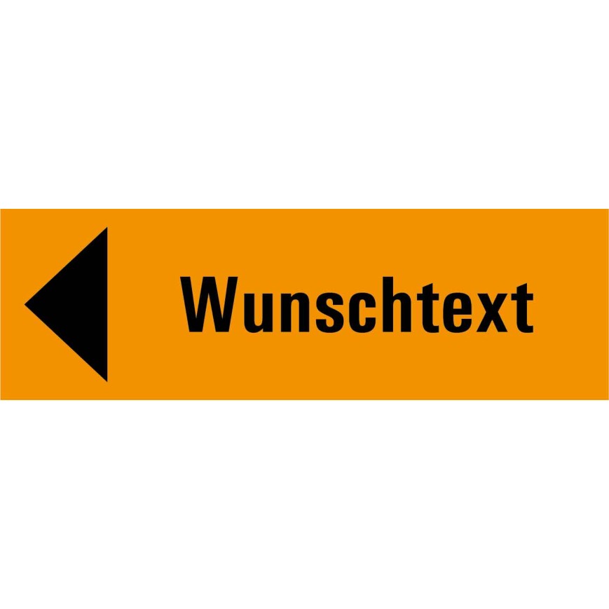 7702 A Richtungspfeil links orange mit Text