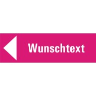 7709 A Richtungspfeil links pink mit Text