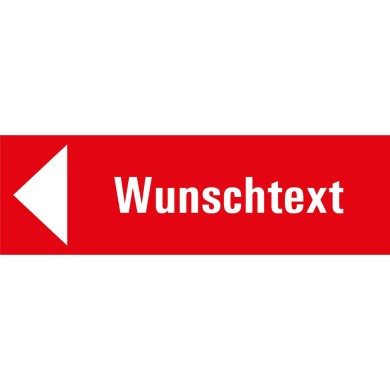 7702 A Richtungspfeil links rot mit Text