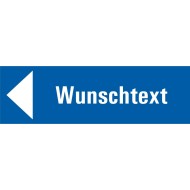 7702 S Richtungspfeil links blau mit Text