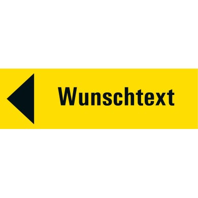 7702 S Richtungspfeil links gelb mit Text