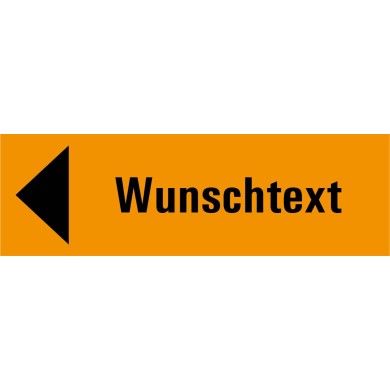 7702 S Richtungspfeil links orange mit Text