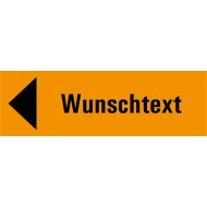 7702 S Richtungspfeil links orange mit Text