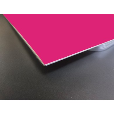 7709 A Richtungspfeil links pink mit Text