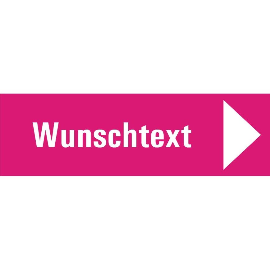7709 S Richtungspfeil rechts pink mit Text