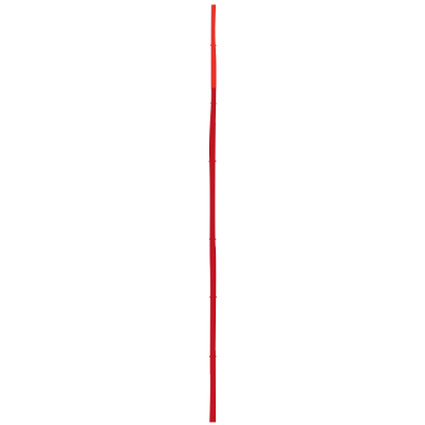 408 Bambusstangen / rot mit 30 cm orange