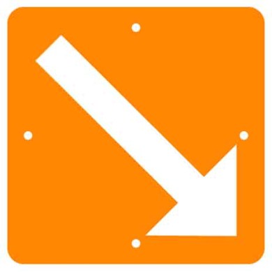 7704 D Pfeil für beidseitige Markierung orange