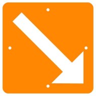 7704 D Pfeil für beidseitige Markierung orange