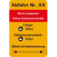 7460 A Abfahrtstafel Seitenmmarkierung DE